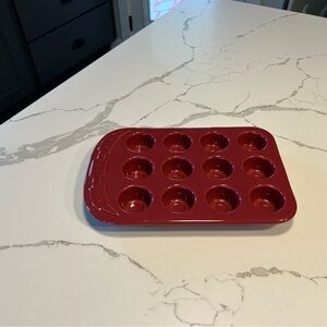 Longaberger Pottery Woven Traditions Mini Muffin Pan, NEW